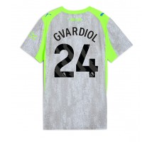 Manchester City Josko Gvardiol #24 Koszulka Trzecia damskie 2025-26 Krótki Rękaw